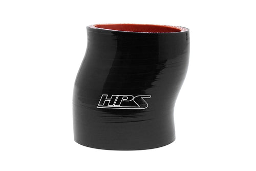HPS Silicone HTSOC-300-BLK High Temperature 4-ply Reinforced Offset Coupler Hose, 75 PSI Maximum Pressure, 3" Length, 3" ID, Black