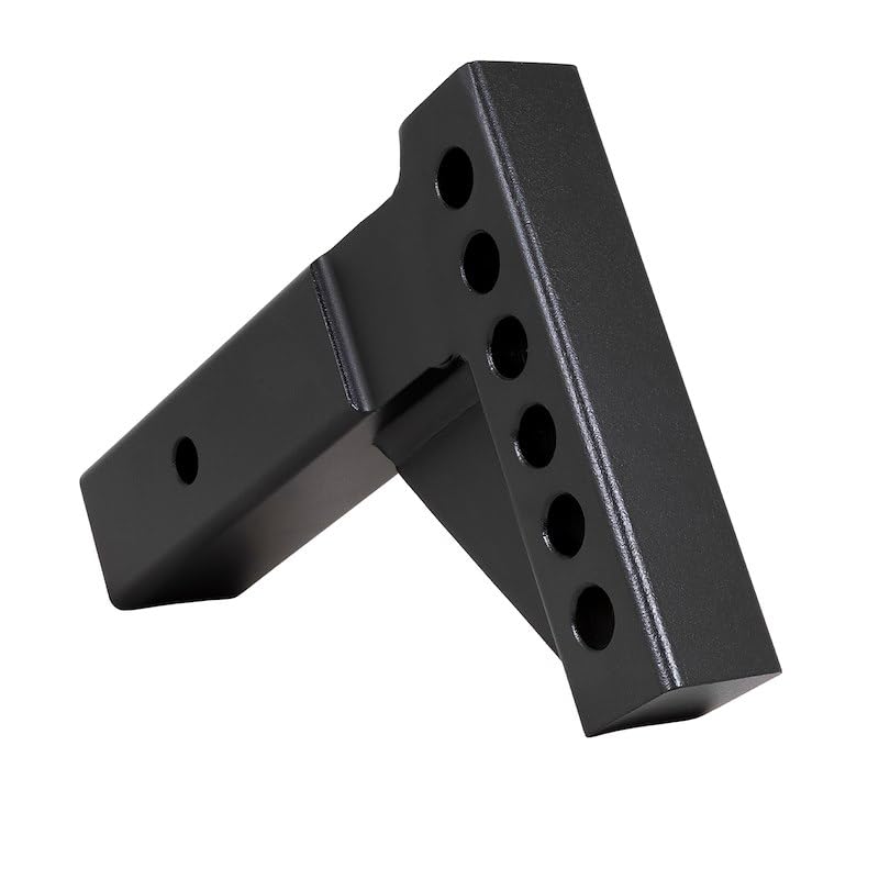 Weight Distribution Hitch Shank Husky Towing 32459 - 2-1/2 Inch to 2 Inch Square, 10 Inch Length, 4-1/4 Inch Rise, 6-3/4 Inch Drop, 6,000 lbs Weight Capacity, Black Powder Coated Steel