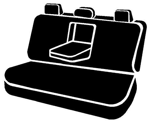 Custom Fit Fia SL62-59 RED Rear Seat Cover Bench Seat - Leatherette (Black w/Red Center Panel)