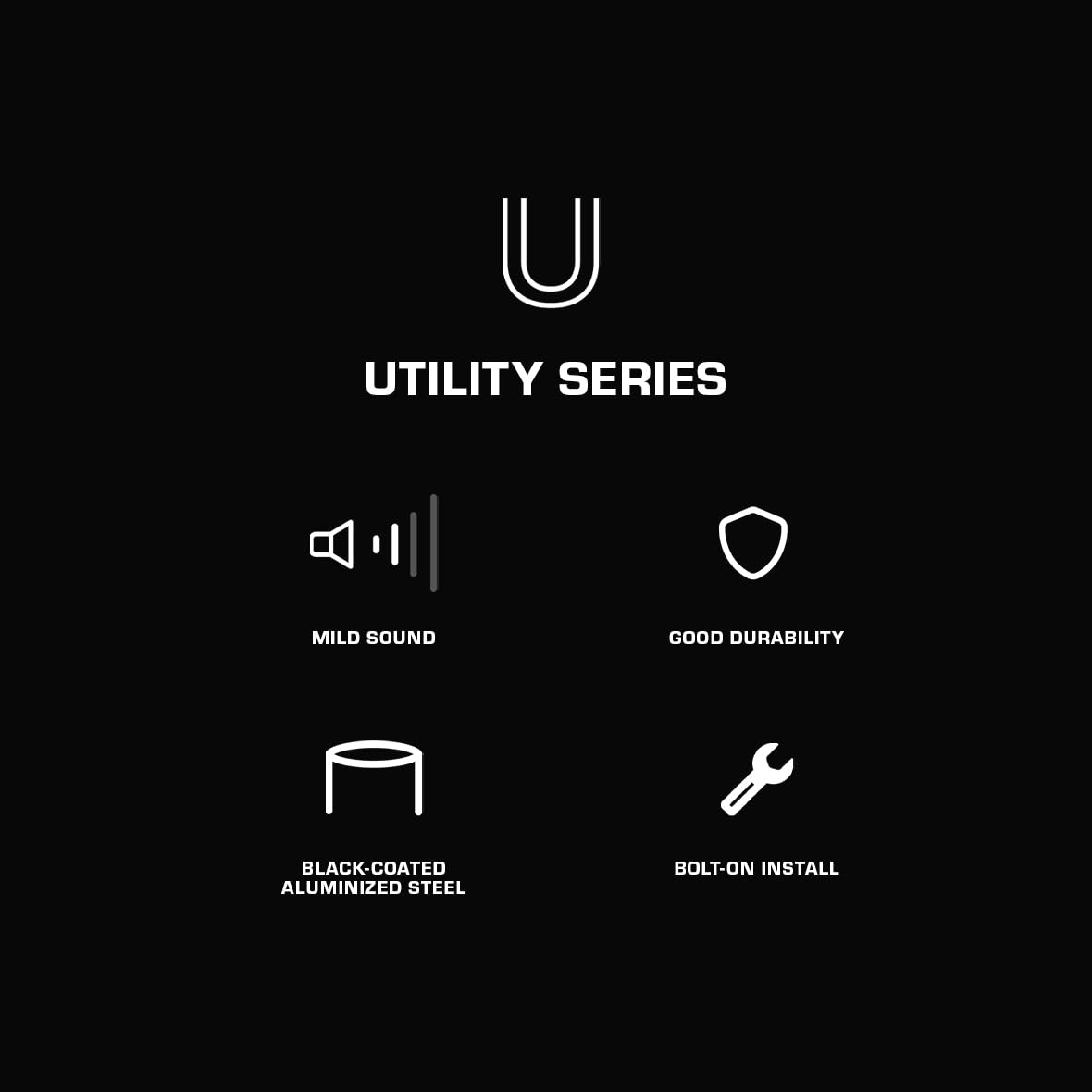 Black MBRP Universal Utility Muffler