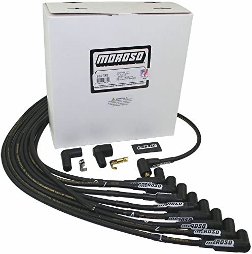 Moroso Mag Tune 9877M Spark Plug Wires, Fits Big Block Chevy w/Non HEI Distributor, 90 Degree Plugs