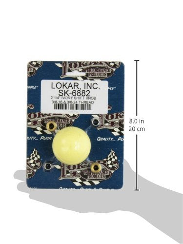 2-1/4" Lokar Ivory 3/8-16 Thread Shift Knob