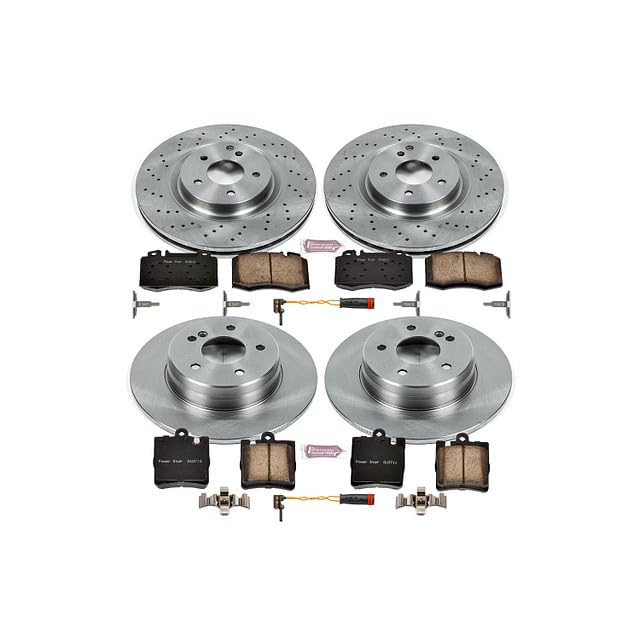 Power Stop Autospecialty KOE2791 Front and Rear Replacement Brake Kit-OE Brake Rotors & Ceramic Brake Pads