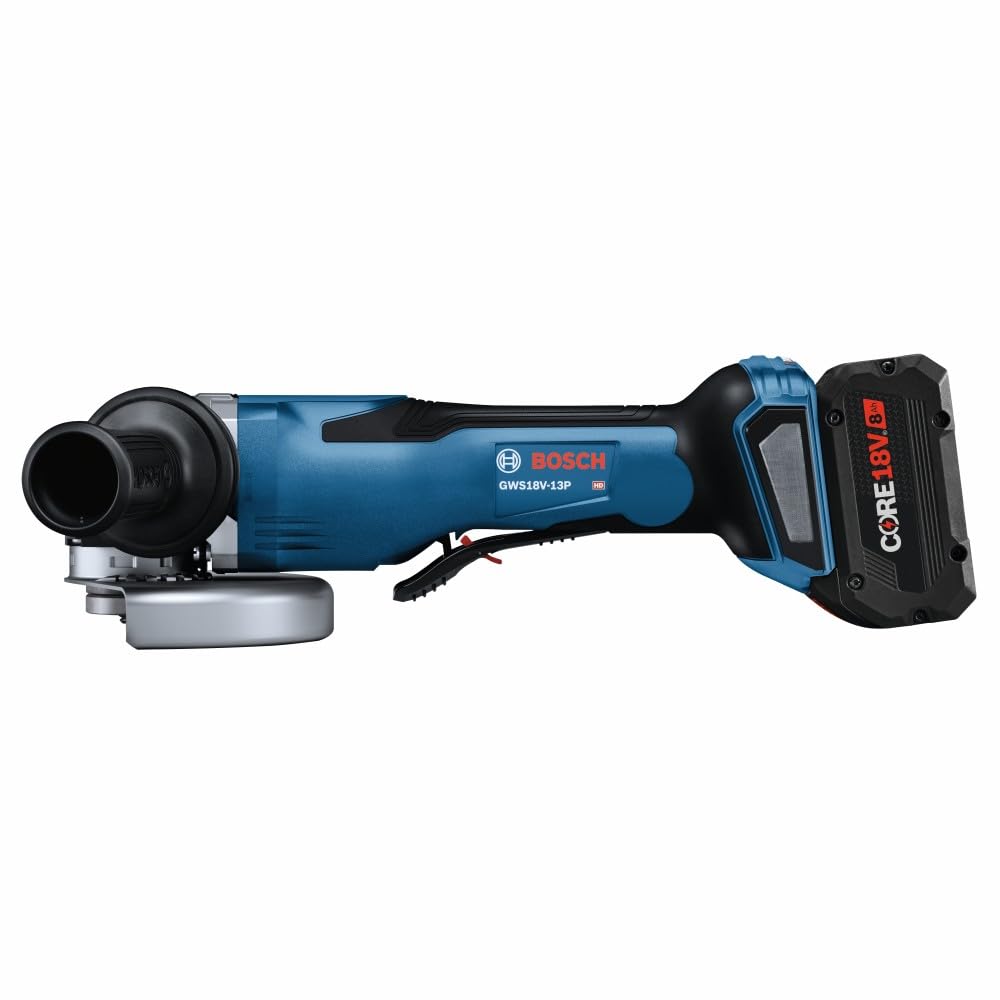 Bosch GWS18V-13PB14 18V PROFACTOR™ 5 – 6 In. Angle Grinder with No Lock-On Paddle Switch with (1) CORE18V® 8 Ah High Power Battery