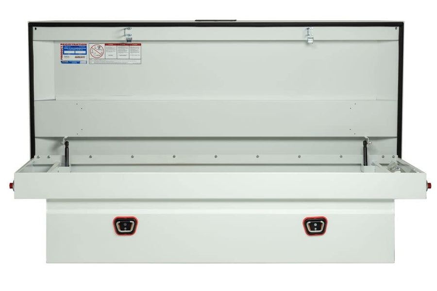Saddle Box Weather Guard Steel Full Extra Wide White