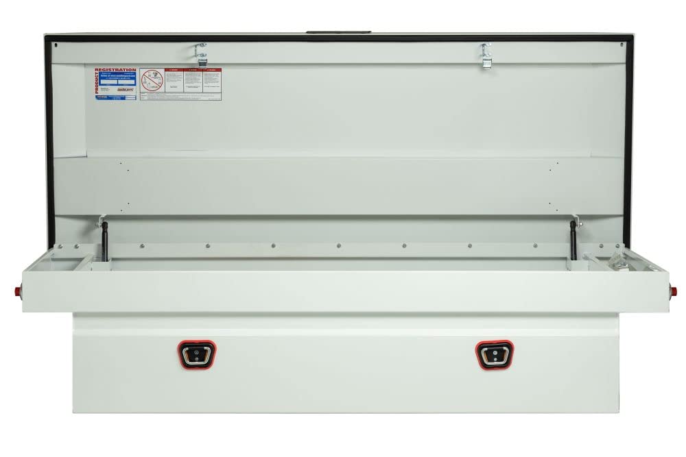 Saddle Box Weather Guard Steel Full Extra Wide White