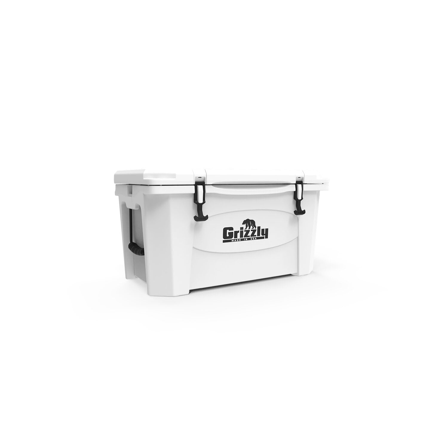 45 Cooler Grizzly | 45 qt Ice Chest Durable Rotomolded Insulated | Made in The USA | Warranty for Life | for Beach Boat Camping Fishing Hunting | G45 | White