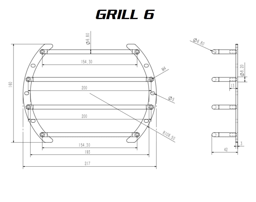 GRILL6 Massive Audio 6.5-Inch Subwoofer Grill | Deep-Set Anodized Steel Protective Speaker Cover - Heavy-Duty Mesh Guard for Car Audio – Universal 6.5" Sub Protection