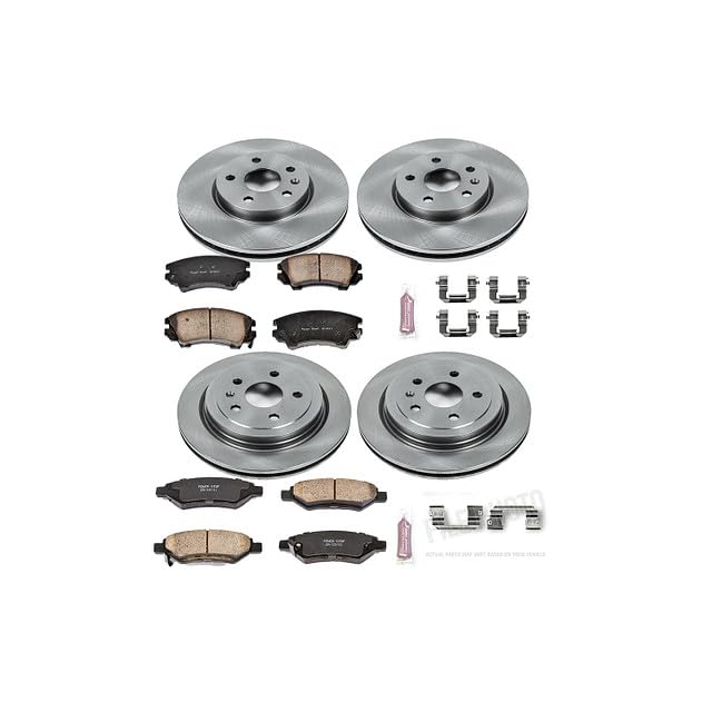 Power Stop Autospecialty KOE2816 Front and Rear Replacement Brake Kit-OE Brake Rotors & Ceramic Brake Pads For Chevrolet Camaro 2010-2015 [Vehicle Specific]