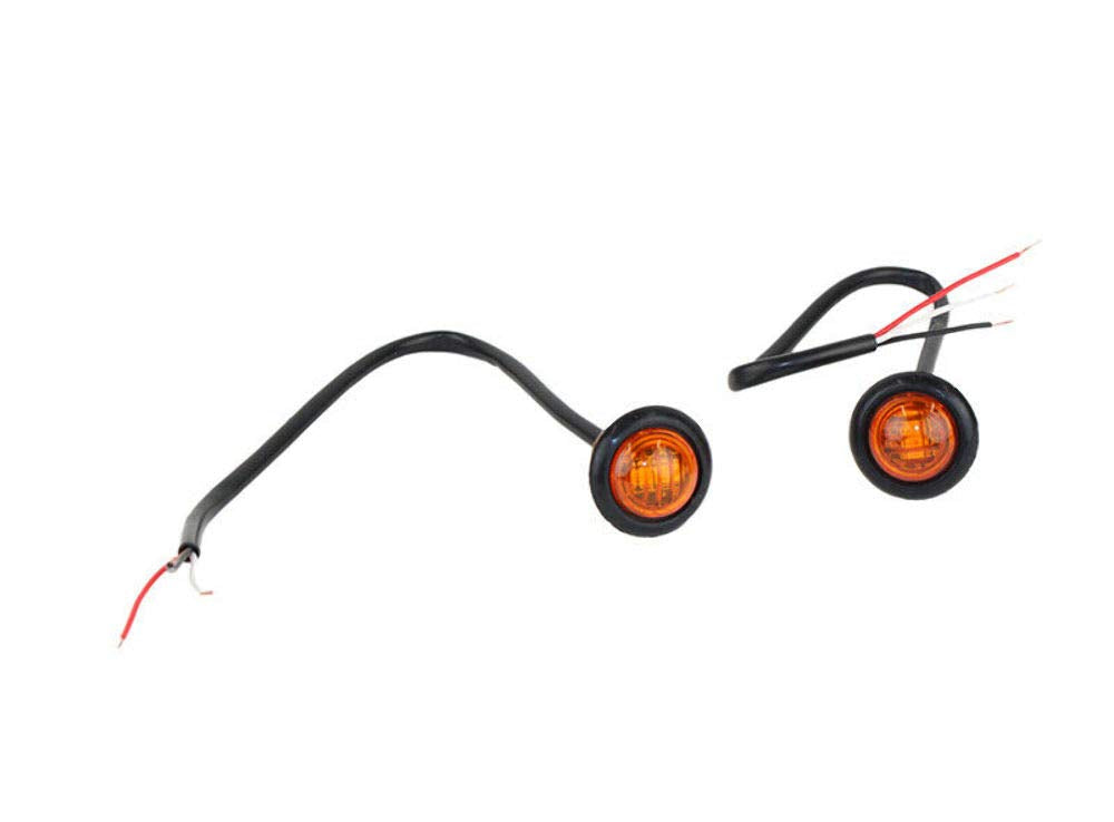 Amber FISHBONE LED's 3/4 Inch Pair