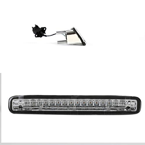 Spec-D Tuning Clear Lens Chrome Housing 3Rd Brake Lamp LED Compatible with 2005-2009 Ford Mustang Left + Right Pair Assembly