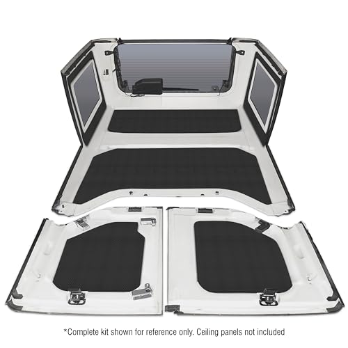 Design Engineering Boom Mat 050149 Black Sound Deadening Side Window Trim Kit Compatible with 4-Door Jeep Wrangler JK (2011-2018)