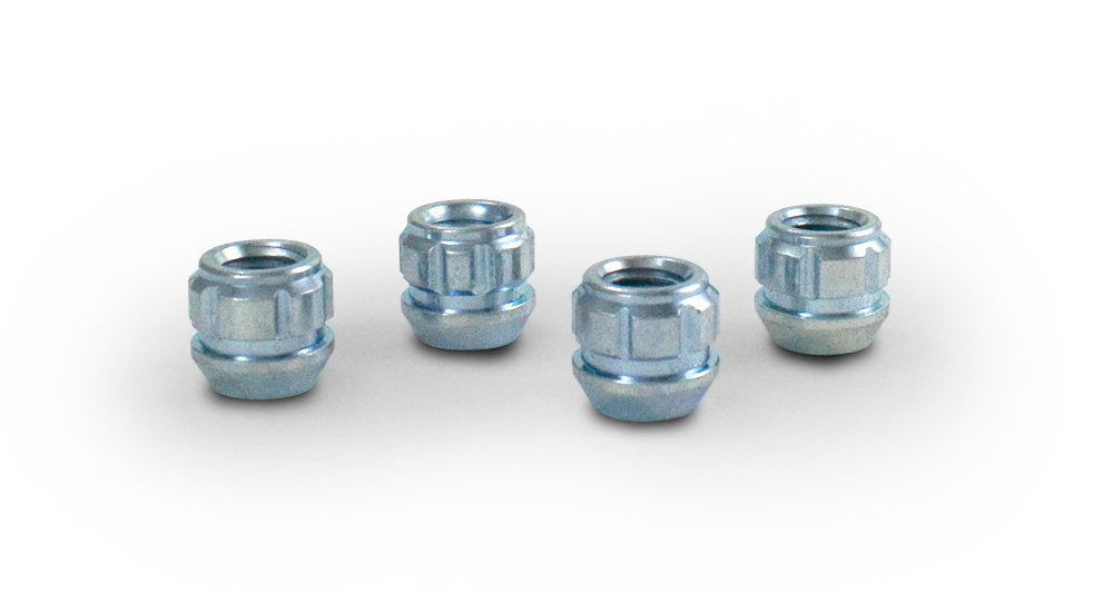 1/2" Thread Size Gorilla Automotive Acorn Open-End Chrome Wheel Lock - Pack of 4