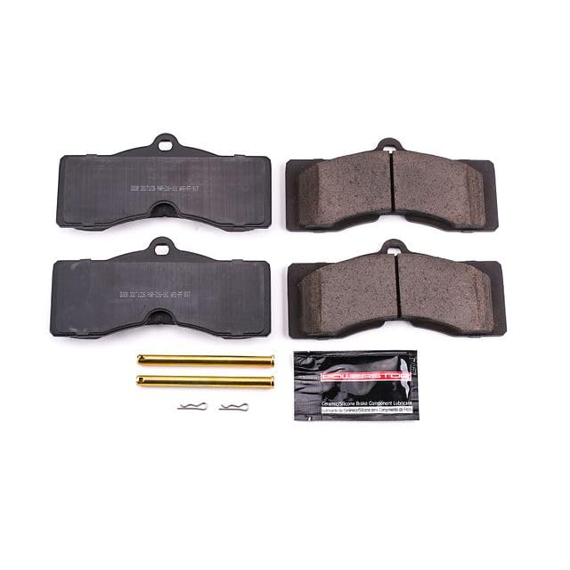 Power Stop Z23-008 Z23 Evolution Sport Carbon Fiber Infused Ceramic Brake Pads with Hardware For Chevrolet Cam, Chevrolet Corvette 1963-1982/Chevrolet Cam, Chevrolet Corvette [Model Specific]