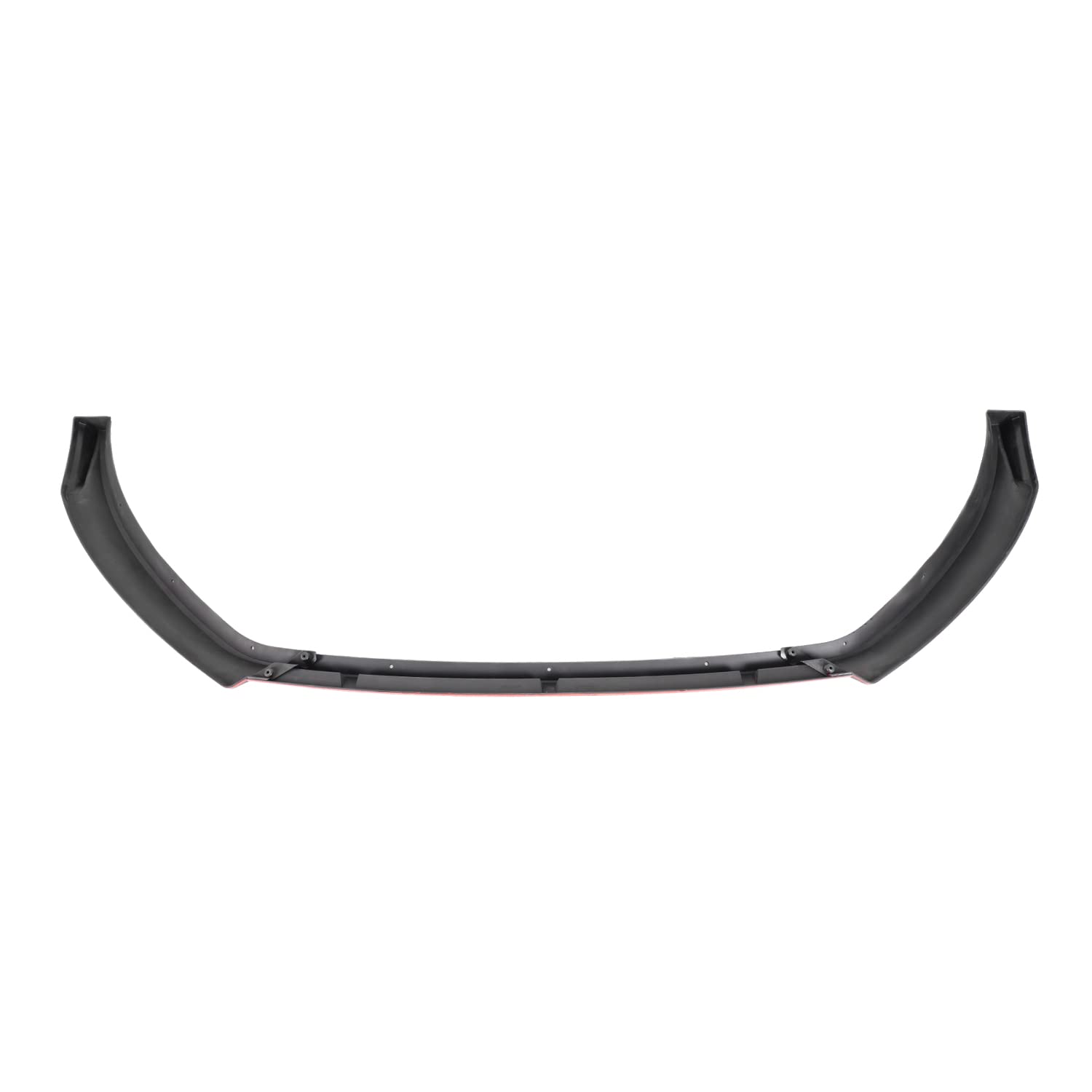 Glossy Black Spec-D Tuning Red Trim Front Bumper Lip Spoiler Kit 3PC Compatible with Volkswagen Golf 2014-2017