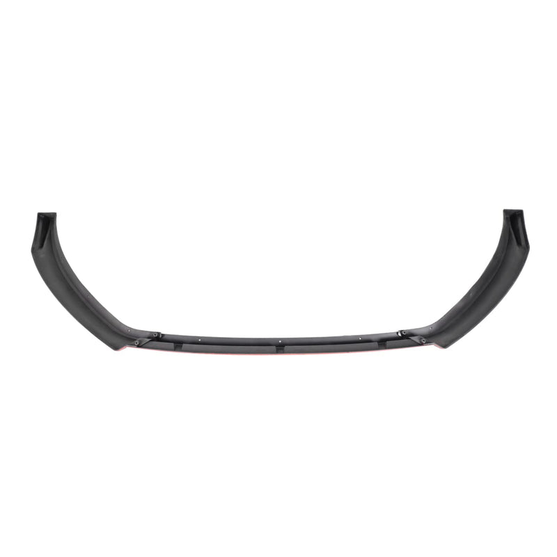 Glossy Black Spec-D Tuning Red Trim Front Bumper Lip Spoiler Kit 3PC Compatible with Volkswagen Golf 2014-2017