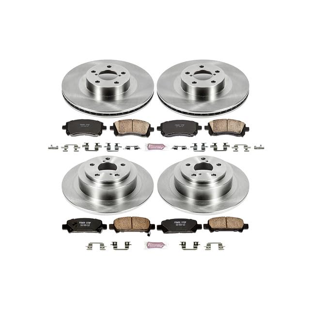 POWERSTOP Autospecialty KOE2752 Front and Rear Replacement Brake Kit-OE Brake Rotors & Ceramic Brake Pads For Subaru Legacy 2001, Subaru Outback 2001-2002 [Model Specific]