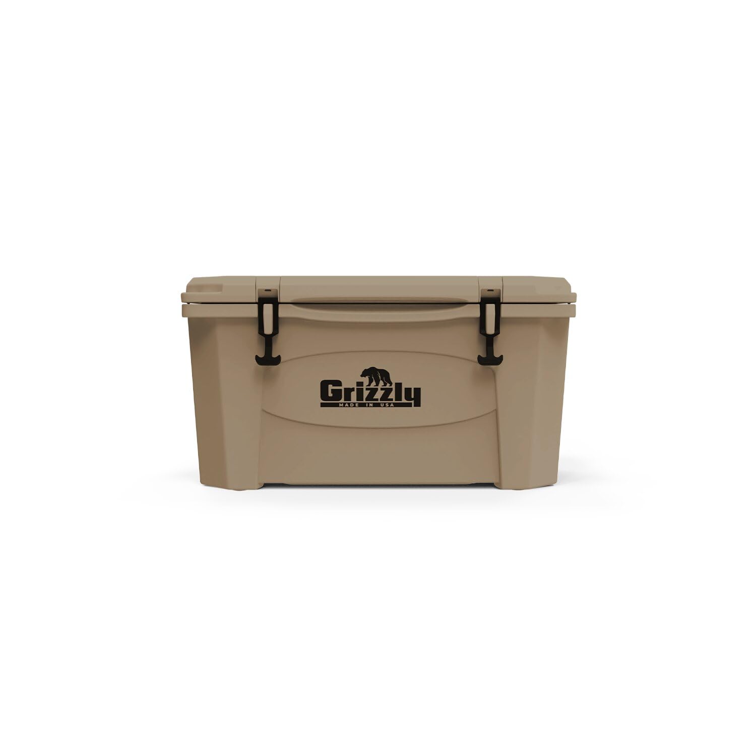 45 Cooler Grizzly | 45 qt Ice Chest Durable Rotomolded Insulated | Made in The USA | Warranty for Life | for Beach Boat Camping Fishing Hunting | G45 | Tan