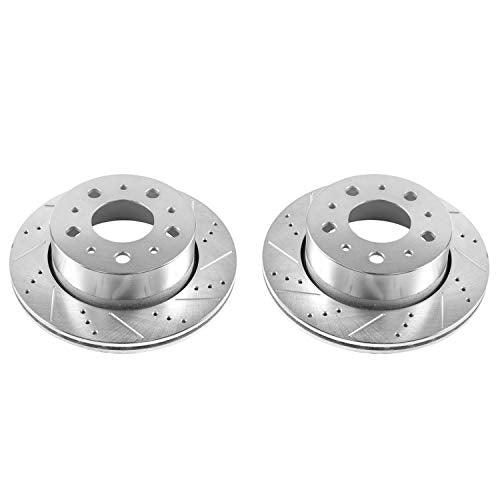 Power Stop Rear AR8395XPR Drilled and Slotted Rotor Pair For Ram ProMaster 1500 2014-2021, Ram ProMaster 2500 2014-2021, Ram ProMaster 3500 2014-2021 [Model Specific]