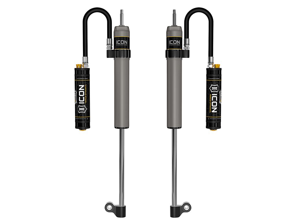 Rear ICON RXT 2.5 VS Remote Reservoir/CDCV Shocks, Pair, Compatible with 2007-21 Tundra, 57823CP