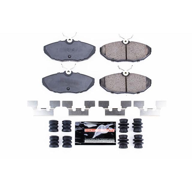 Power Stop Z23-806 Z23 Evolution Sport Rear Carbon Fiber Infused Ceramic Brake Pads with Hardware For Ford Thunderbird, Jaguar Vanden P, Jaguar, Lincoln LS [Model Specific]