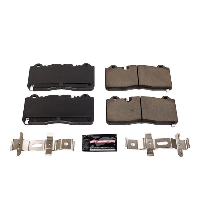 Power Stop Z23-1835 Z23 Evolution Sport Carbon Fiber Infused Ceramic Brake Pads with Hardware For Cadillac CTS 2016-2019, Chevrolet Camaro 2017-2023 [Model Specific]