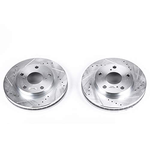 Power Stop JBR711XPR Evolution Front Drilled & Slotted Rotor Pair For Toyota Camry 1992-2001 [Model Specific]