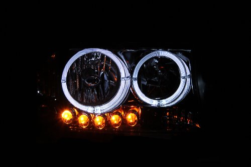 Dodge Dakota/Durango Anzo USA 111085 Crystal Clear Black With Amber Reflectors Headlight Assembly - (Sold in Pairs)