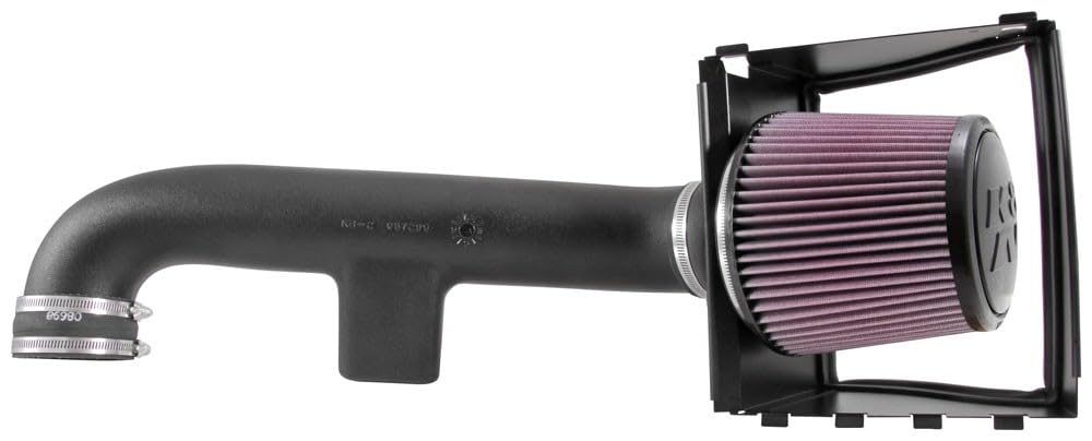 Cold Air Intake System K&N: High-Flow Air Filter, Increase Performance & Towing: Compatible with 2015-2017 F150, 57-2591