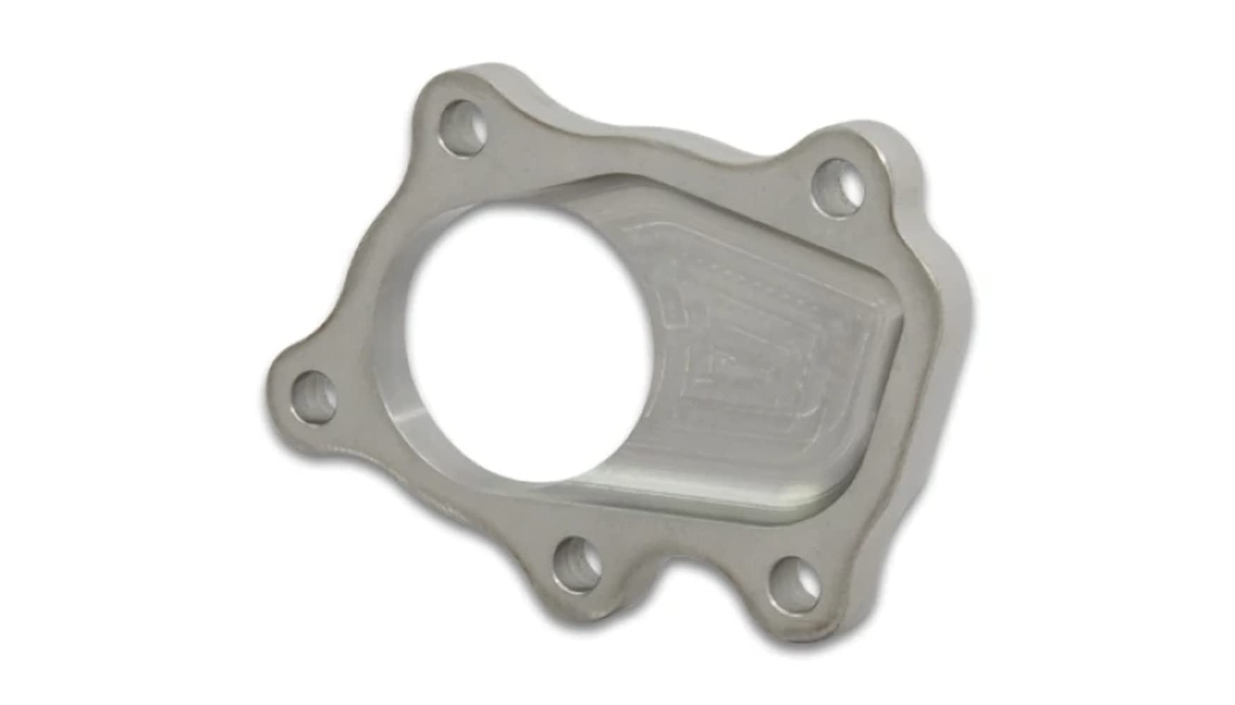 Turbocharger Vibrant Power 19872 OUTLET Flange, 5-Bolt, Cavity Back Design, fits Garrett GT25R, GT28R and GT30R, 304 Stainless Steel, Natural, each