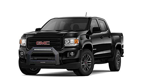 Bull Bar Black Horse Armour No Skid Plate Matte Black Compatible with 2015-2022 Chevrolet Colorado|2015-2022 GMC Canyon-AB-GM20
