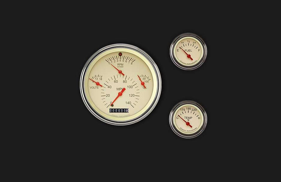 Tetra 6 Gauge Set Classic Instruments Tan - GM TE01TSLF