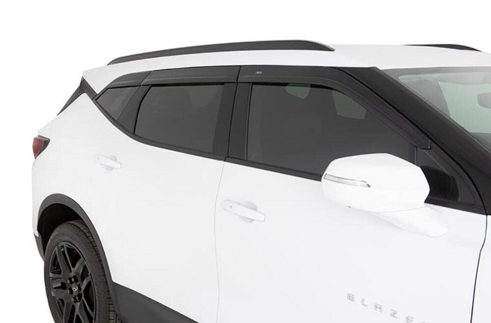 Low Profile Auto Ventshade [AVS] Rain Guards for 2020 - 2025 Jeep Gladiator; 2018 - 2025 Jeep Wrangler JL (2 - Door) | Window Vent Visors, 2 pcs. - Dark Smoke | 892025