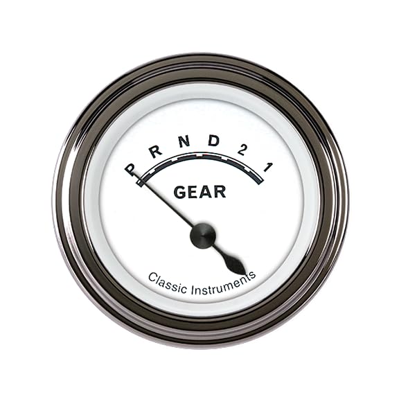 2 1/8" CW07SLF Classic White Gear Indicator