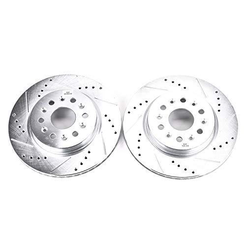Power Stop AR82193XPR Performance Rotors Rear Drilled and Slotted For Buick Enclave, Cadillac XT5, Cadillac XT6, Chevrolet Blazer, Chevrolet Traverse, GMC Acadia [Model Specific]