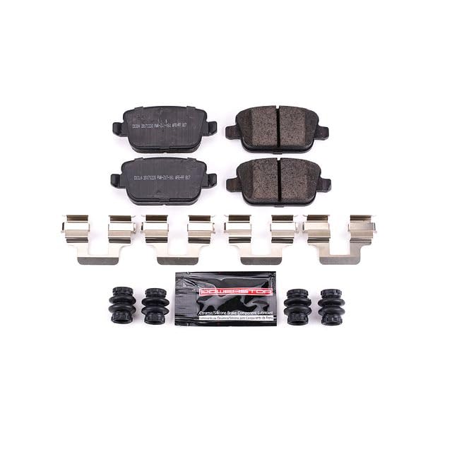 Power Stop Z23-1314 Z23 Evolution Sport Carbon Fiber Infused Ceramic Brake Pads Rear with Hardware For Volvo S80 2007-2008 | Volvo S80 2012-2014 [Vehicle Specific]