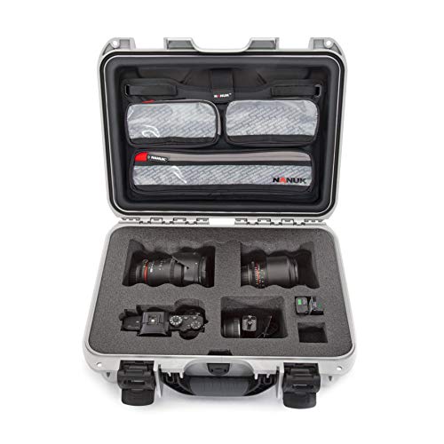 Sony A7R Size Camera Nanuk 920 Case with Lid Organizer - Silver