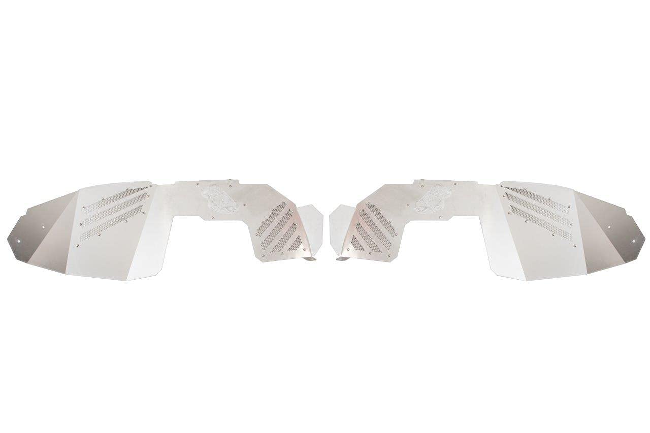 JL Inner Fenders Front FISHBONE Offroad FB33192F - Raw Aluminum