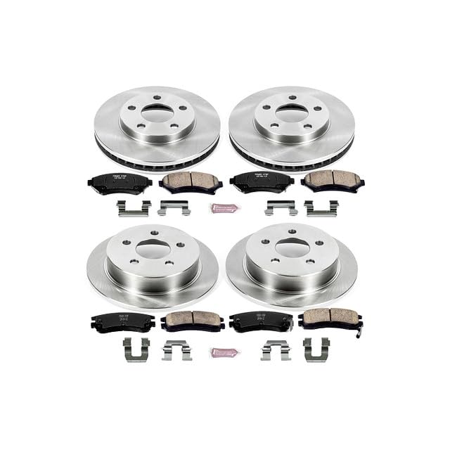 POWERSTOP Autospecialty KOE2554 Front and Rear Replacement Brake Kit-OE Brake Rotors & Ceramic Brake Pads For Buick Century, Buick Regal, Oldsmobile Intrigue, Pontiac Grand Prix [Model Specific]