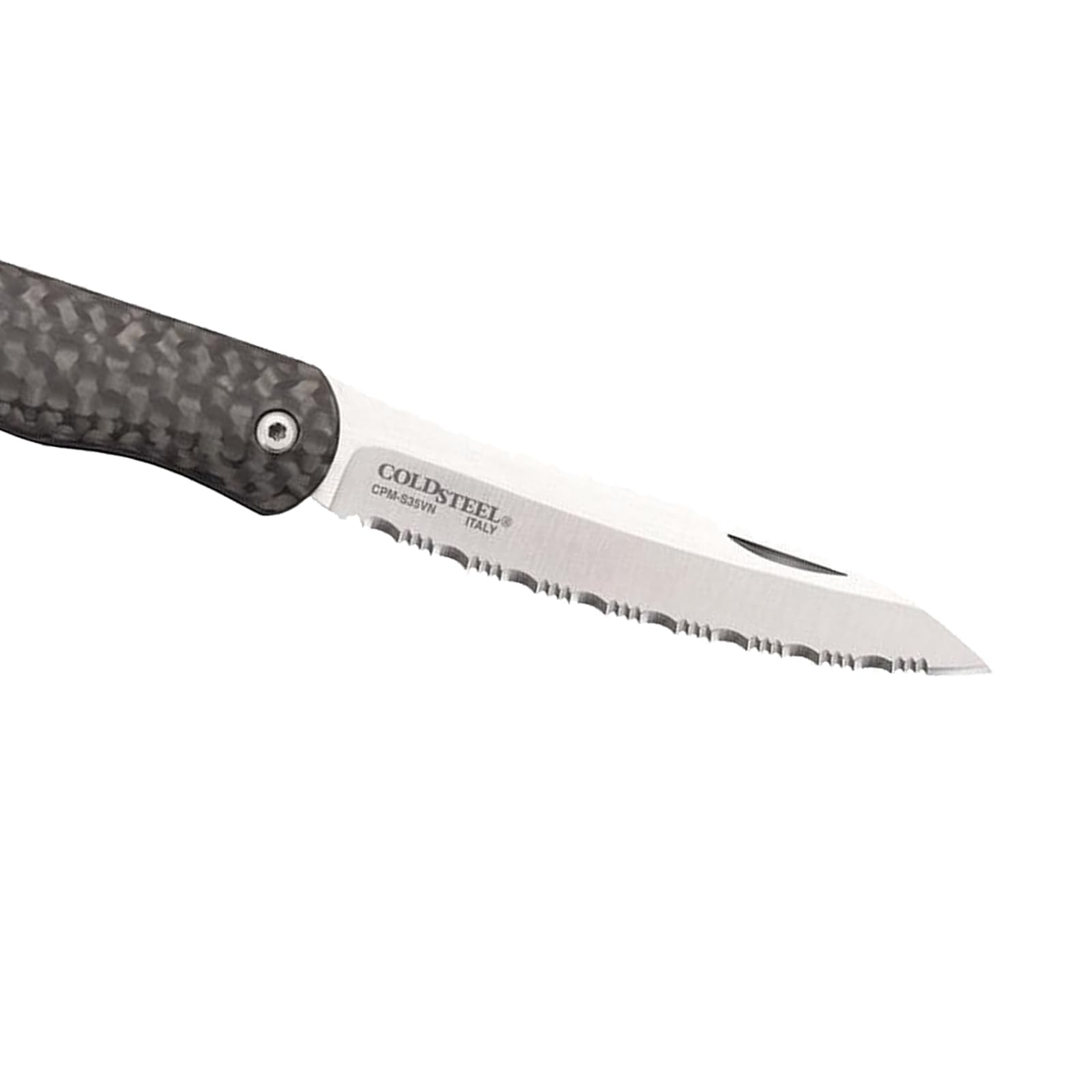 Lucky COLD STEEL Twin 2.625" S35VN Blades 3.25" Carbon Fiber Handle Everyday Carry Compact Pocket Folding Knife w/Slip Joint Lock