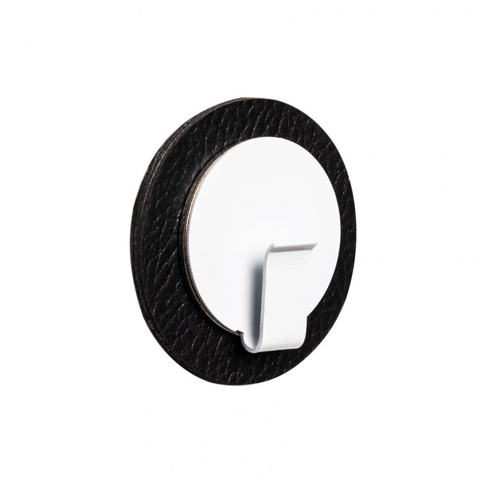 silwy® Magnet-Haken Clever INKL. Metall-Nano-Gel-Pad in 6,5 cm Black - nie Wieder Bohren Oder Schrauben - Perfekt für kleinere Gegenstände & Kleine Küchenhelfer