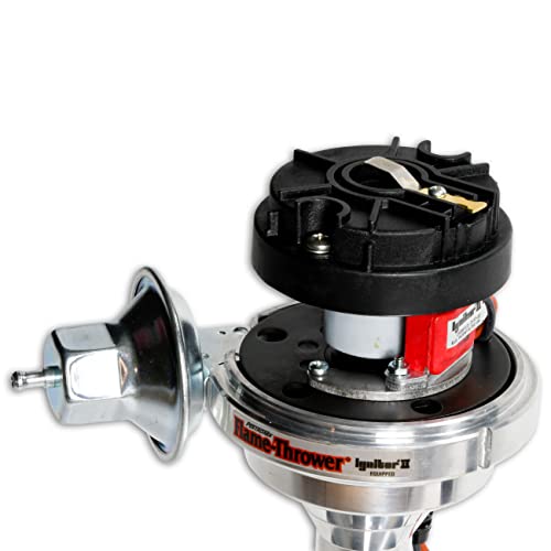 Pertronix Flame-Thrower D145700 Billet Distributor for Chrysler Hemi 331 and 354; Black Cap