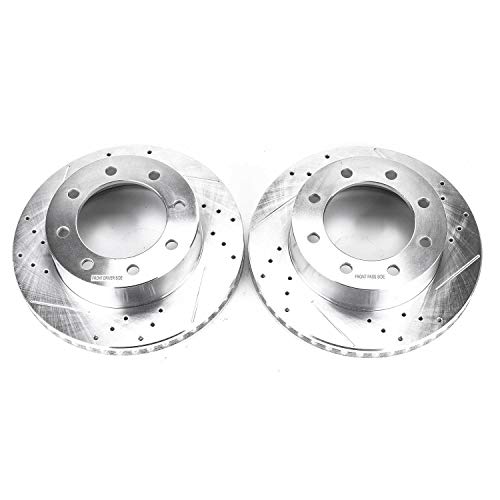 Power Stop Front AR85107XPR Drilled & Slotted Evolution Rotor Pair