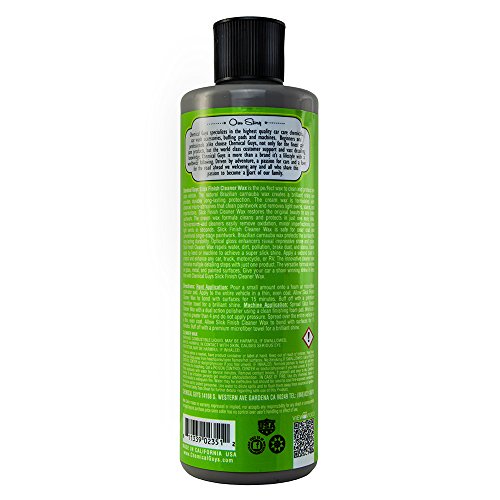 Chemical Guys Slick Finish Cleaner Wax WAC20616 Light Paint Cleanser & Brilliant Shine Carnauba Wax, 16 fl oz