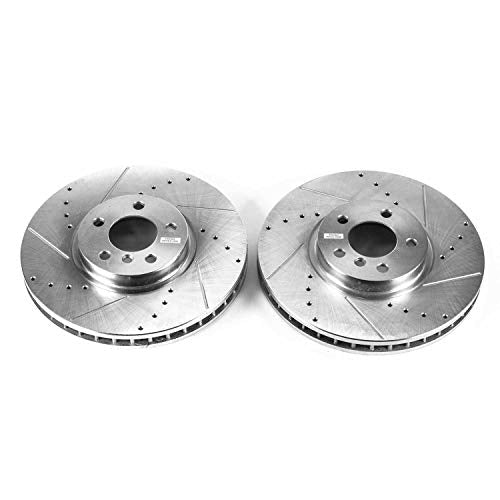 Power Stop Front EBR667XPR Drilled & Slotted Rotor Pair For BMW X5 2002-2003, BMW X5 2005-2006 [Model Specific]