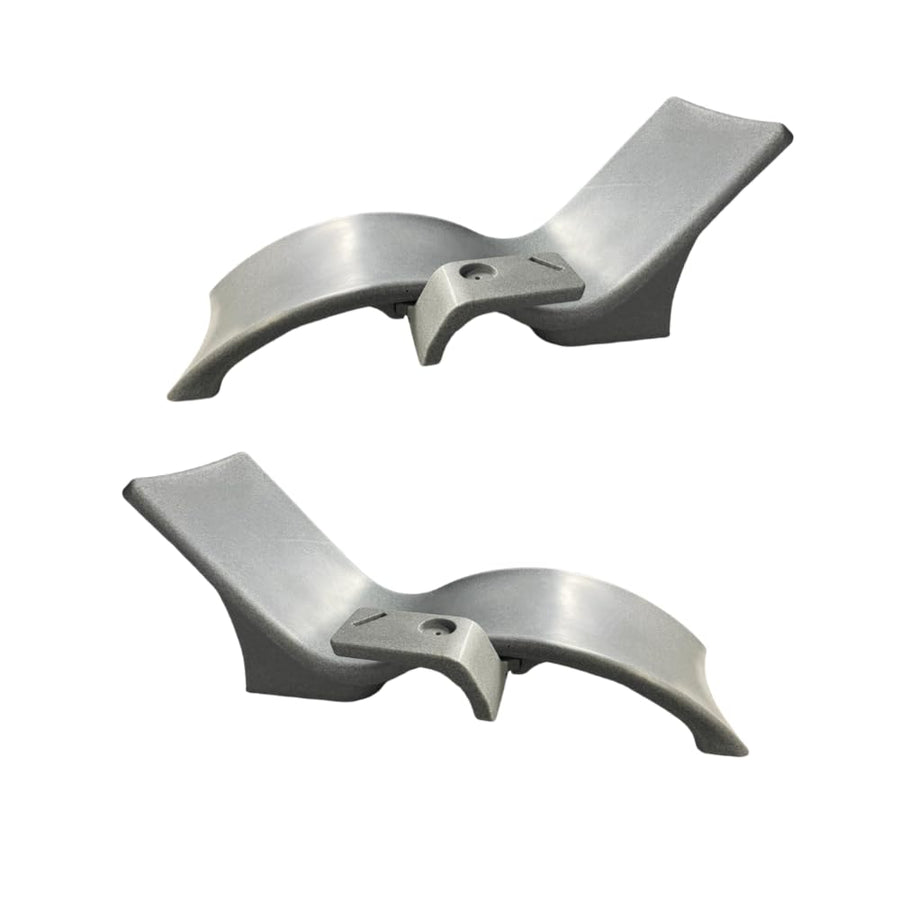 2 Lounge Chairs Global Pool Products with Connecting Table - Patio Lounge Chair with Table for All Pool Types - Gray GPP-LFS-G
