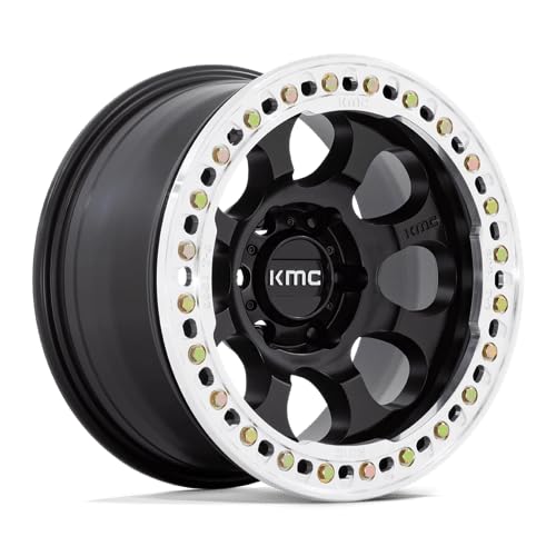 KMC KM237 BLANK 17X9 S-BLK-MACH-RG -12MM (108-150) - KM237MD17900012N