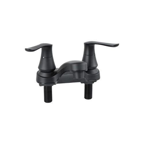 Matte Black Empire Faucets Bathroom Sink Faucet Kit - 4in Water Spout, Non-Metallic Dark Bath Fixtures for RV, Campers