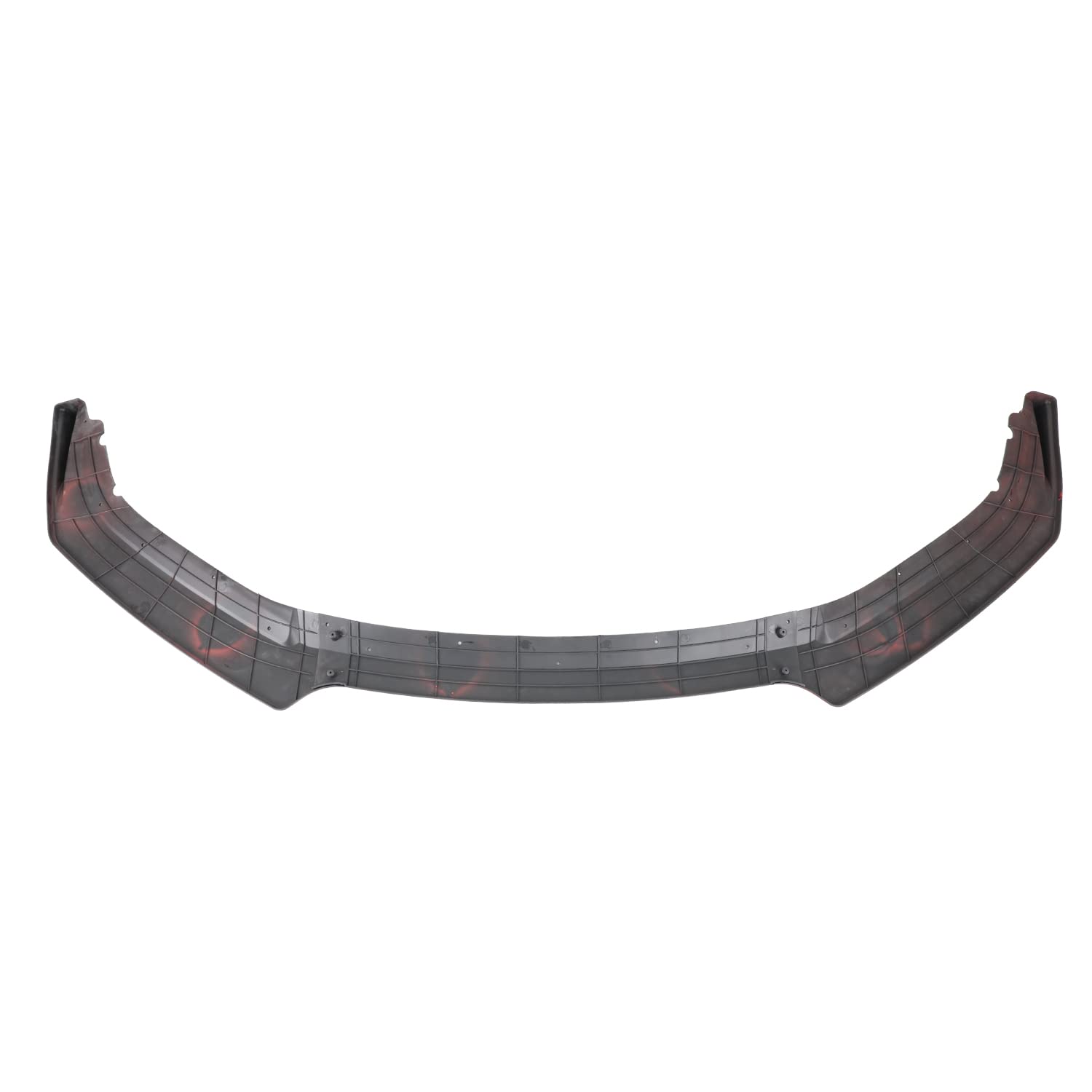 Glossy Black Spec-D Tuning Red Trim Front Bumper Lip Spoiler Splitter Kit 3PC Compatible with 2016-2018 Honda Civic Sedan
