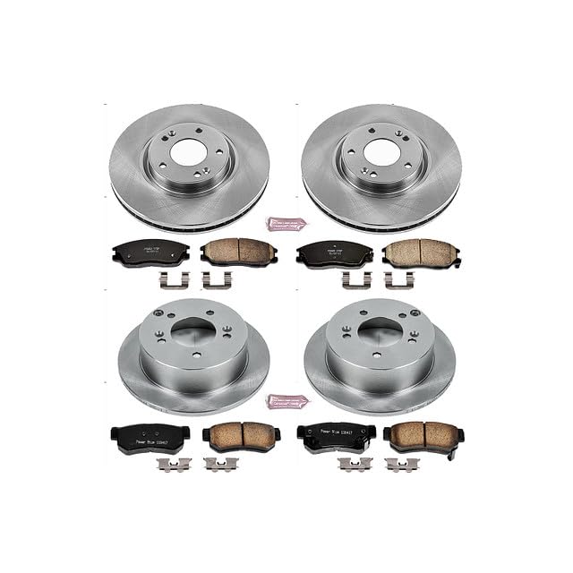 Power Stop Autospecialty KOE4450 Front and Rear Replacement Brake Kit-OE Brake Rotors & Ceramic Brake Pads For Hyundai XG350 2003-2005 [Model Specific]